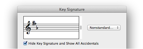 Key Signature dialog box