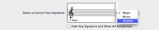 Creating a Keyless Score in the Setup Wizard