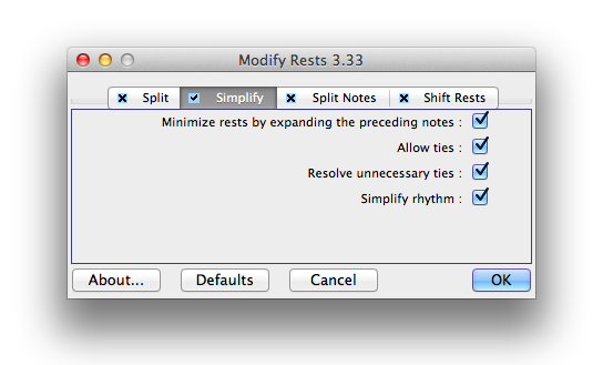 MODIFY RESTS db