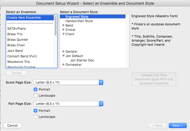 Default Files, Document Styles, and Templates: Making Finale Work Your Way 3