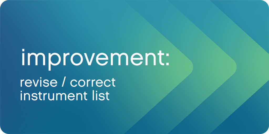 Sneak Peek #3: Revised and Corrected Instrument List - Finale