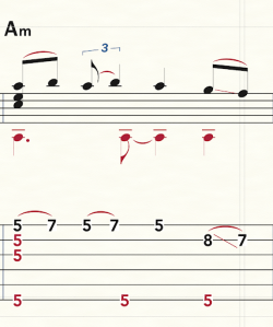 fret numbers 3