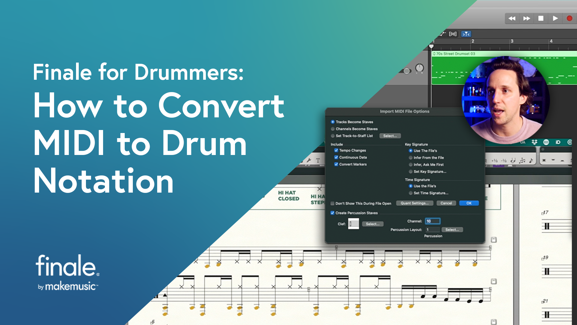 Convert MIDI to Drum Notation